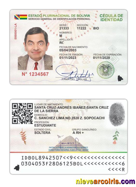 Bolivia ID card 2023-present